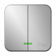 Выключатель Schneider Electric BLANCA 2х-клав. с подсветкой О/У 10А/250B АЛЮМИНИЙ