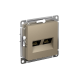 ATLASDESIGN РОЗЕТКА двойная компьютерная RJ45+RJ45 кат. 6А, механизм, ШАМПАНЬ