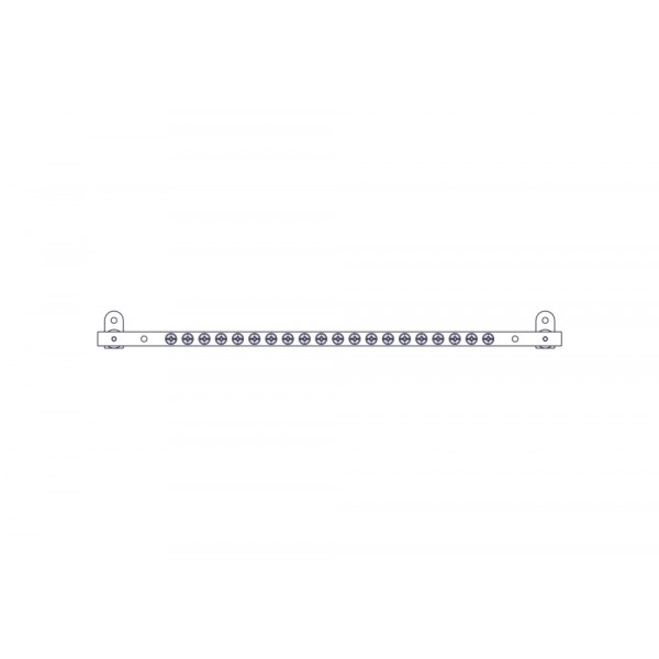 Шина заземления Systeme Electric, серия Uniprom, 19", винтовые зажимы
