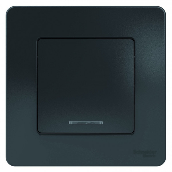 Выключатель Schneider Electric BLANCA 1-клав. с подсвет. С/У 10АХ/250B АНТРАЦИТ
