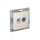 ATLASDESIGN РОЗЕТКА двойная ТВ + компьютерная RJ45 кат. 5e, механизм, ЖЕМЧУГ