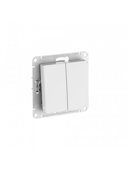 ATLASDESIGN AQUA 2-клавишный ВЫКЛЮЧАТЕЛЬ, IP44, сх.5, 10АХ, мех., быстрозажим. клем., БЕЛЫЙ