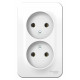 Розетка Schneider Electric BLANCA 2х-мест. О/У 16А/250В БЕЛЫЙ