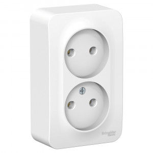 Розетка Schneider Electric BLANCA 2х-мест. О/У 16А/250В БЕЛЫЙ
