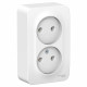 Розетка Schneider Electric BLANCA 2х-мест. О/У 16А/250В БЕЛЫЙ