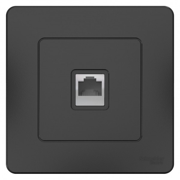 Розетка Schneider Electric BLANCA компьютерная RJ45 кат.5e С/У АНТРАЦИТ