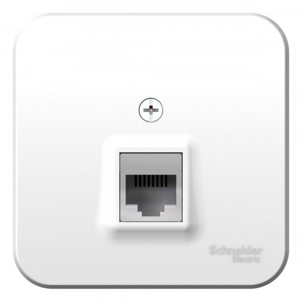 Розетка Schneider Electric BLANCA телефонная RJ11 О/У БЕЛЫЙ