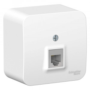 Розетка Schneider Electric BLANCA телефонная RJ11 О/У БЕЛЫЙ