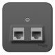 Комп. розетка Schneider Electric BLANCA 2х-мест. RJ45 кат.5e О/У АНТРАЦИТ