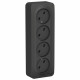 Розетка Schneider Electric BLANCA 4х-мест. О/У 16А/250В АНТРАЦИТ