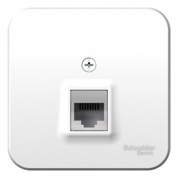 Розетка Schneider Electric BLANCA компьютерная RJ45 кат.5e О/У БЕЛЫЙ