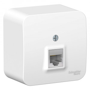 Розетка Schneider Electric BLANCA компьютерная RJ45 кат.5e О/У БЕЛЫЙ