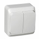 Выключатель Schneider Electric ЭТЮД 2х-клав. О/У с подсвет. 10АX/250B БЕЛЫЙ