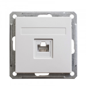 W59 РОЗЕТКА компьютерная RJ45 кат. 5e, механизм, БЕЛЫЙ