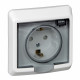 Розетка Schneider Electric ЭТЮД 1-мест. IP44 С/У с заземл. 16А/250В БЕЛЫЙ