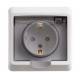 Розетка Schneider Electric ЭТЮД 1-мест. IP44 С/У с заземл. 16А/250В БЕЛЫЙ