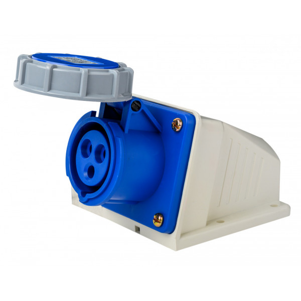 Розетка стац. 2Р+РЕ 16А 220В IP67 РС-103