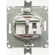 W59 РОЗЕТКА двойная RJ11+RJ45 кат.5e, механизм, СЛОНОВАЯ КОСТЬ
