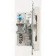 W59 РОЗЕТКА двойная RJ11+RJ45 кат.5e, механизм, СЛОНОВАЯ КОСТЬ