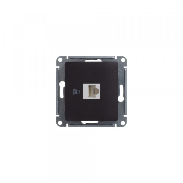 GLOSSA РОЗЕТКА компьютерная RJ45 кат.5Е, ШОКОЛАД