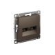 ATLASDESIGN РОЗЕТКА двойная компьютерная RJ45+RJ45 кат. 5e, механизм, МОККО
