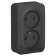 Розетка Schneider Electric BLANCA 2х-мест. О/У 16А/250В АНТРАЦИТ