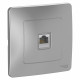 Розетка Schneider Electric BLANCA компьютерная RJ45 кат.5e С/У АЛЮМИНИЙ