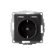 ATLASDESIGN РОЗЕТКА 16А c 2 USB A+A, 5В/2,4А, 2х5В/1,2А, механизм, КАРБОН