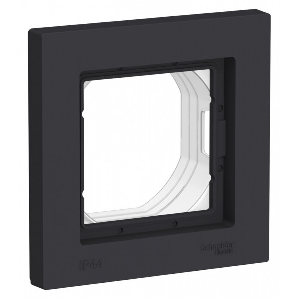 ATLASDESIGN AQUA 1-постовая РАМКА, IP44, КАРБОН