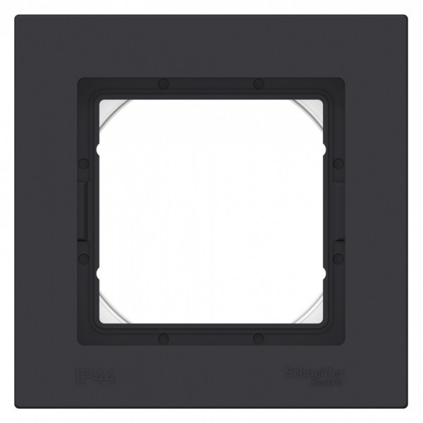 ATLASDESIGN AQUA 1-постовая РАМКА, IP44, КАРБОН