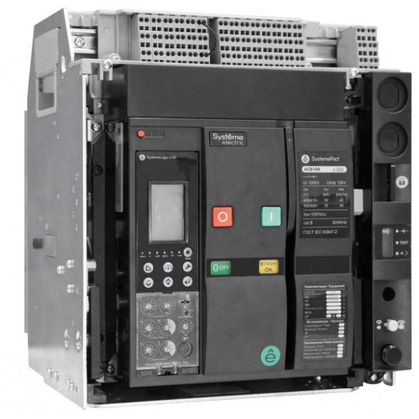 ВОЗДУШНЫЙ АВТ.ВЫКЛ.SYSTEMEPACT ACB16N 1000A 3P 6.0E ВЫК,ГП MCH+MX+XF AC230V