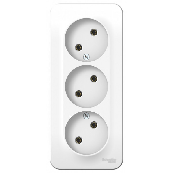 Розетка Schneider Electric BLANCA 3х-мест. О/У 16А/250В БЕЛЫЙ