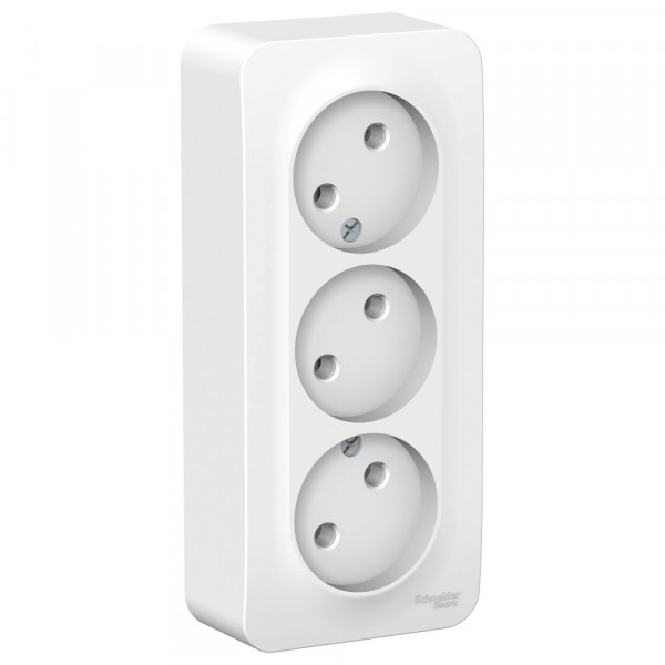 Розетка Schneider Electric BLANCA 3х-мест. О/У 16А/250В БЕЛЫЙ