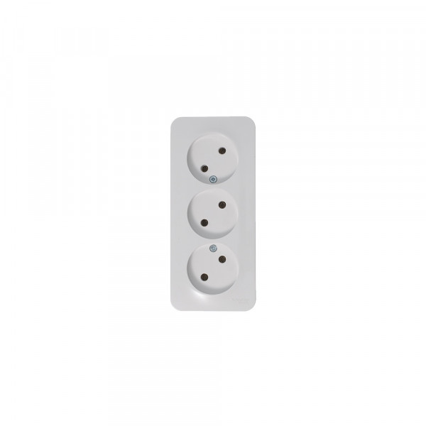 Розетка Schneider Electric BLANCA 3х-мест. О/У 16А/250В БЕЛЫЙ
