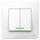 Выключатель Schneider Electric BLANCA 2х-клав. с подсвет. С/У 6А/250B БЕЛЫЙ