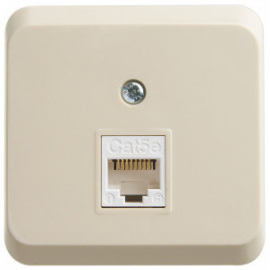 Розетка Schneider Electric ЭТЮД компьютерная RJ45 кат.5е О/У КРЕМОВЫЙ