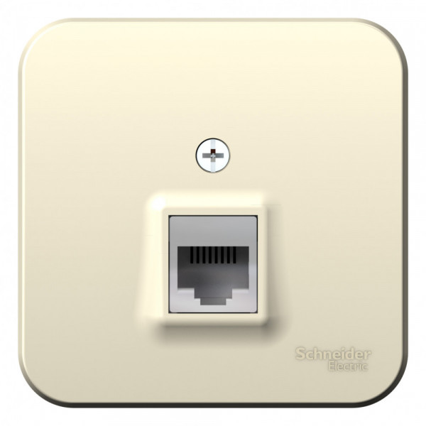 Розетка Schneider Electric BLANCA компьютерная RJ45 кат.5e О/У МОЛОЧНЫЙ