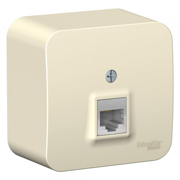 Розетка Schneider Electric BLANCA компьютерная RJ45 кат.5e О/У МОЛОЧНЫЙ
