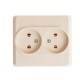 Розетка Schneider Electric ЭТЮД 2х-мест. С/У 16А/250В КРЕМОВЫЙ