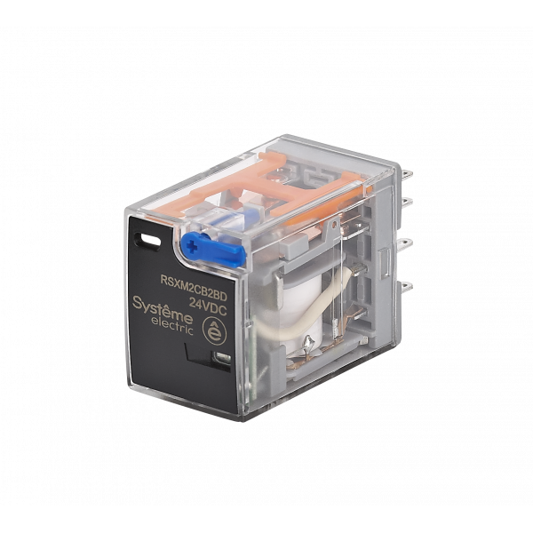 Реле 10A 2CO 24VDC тест кнопка LED