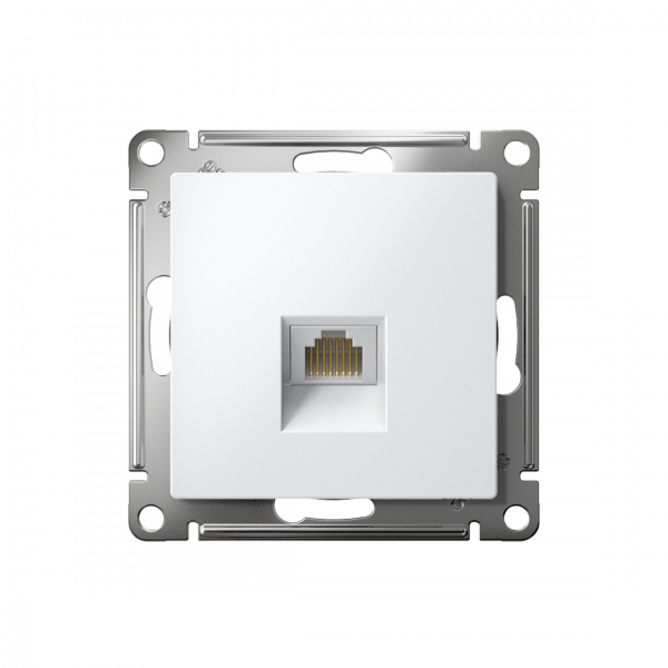 ATLASDESIGN РОЗЕТКА компьютерная RJ45 кат. 5e, механизм, БЕЛЫЙ