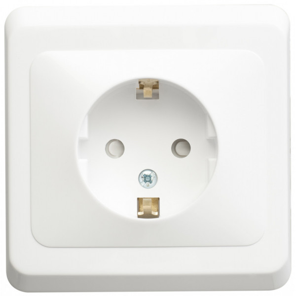 Розетка Schneider Electric ЭТЮД 1-мест. С/У с заземл. 16А/250В БЕЛЫЙ