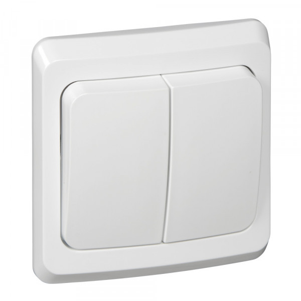 Выключатель Schneider Electric ЭТЮД 2х-клав. С/У 10АX/250B БЕЛЫЙ