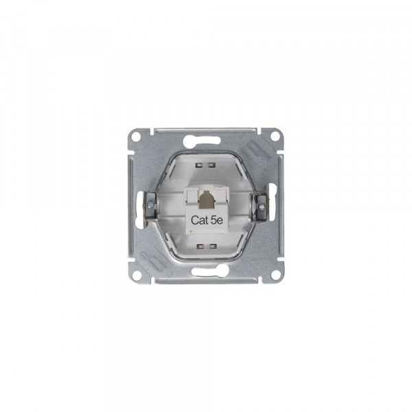 GLOSSA РОЗЕТКА компьютерная RJ45 кат. 5e, механизм, ПЛАТИНА