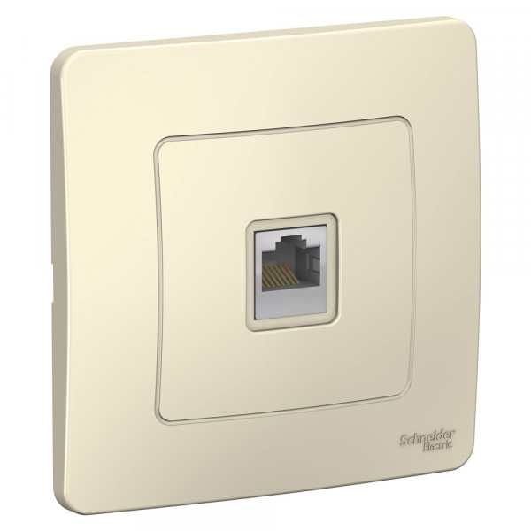 Розетка Schneider Electric BLANCA компьютерная RJ45 кат.5e С/У МОЛОЧНЫЙ