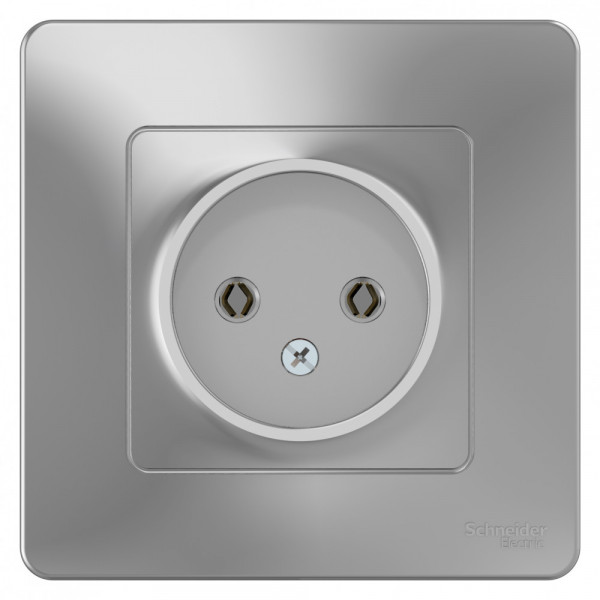 Розетка Schneider Electric BLANCA 1-мест. С/У 16А/250В АЛЮМИНИЙ