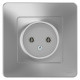 Розетка Schneider Electric BLANCA 1-мест. С/У 16А/250В АЛЮМИНИЙ
