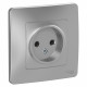 Розетка Schneider Electric BLANCA 1-мест. С/У 16А/250В АЛЮМИНИЙ