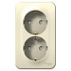 Розетка Schneider Electric BLANCA 2х-мест. заземл.+шторки О/У 16А/250В МОЛОЧНЫЙ