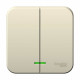 Выключатель Schneider Electric BLANCA 2х-клав. с подсветкой О/У 6А/250B МОЛОЧНЫЙ